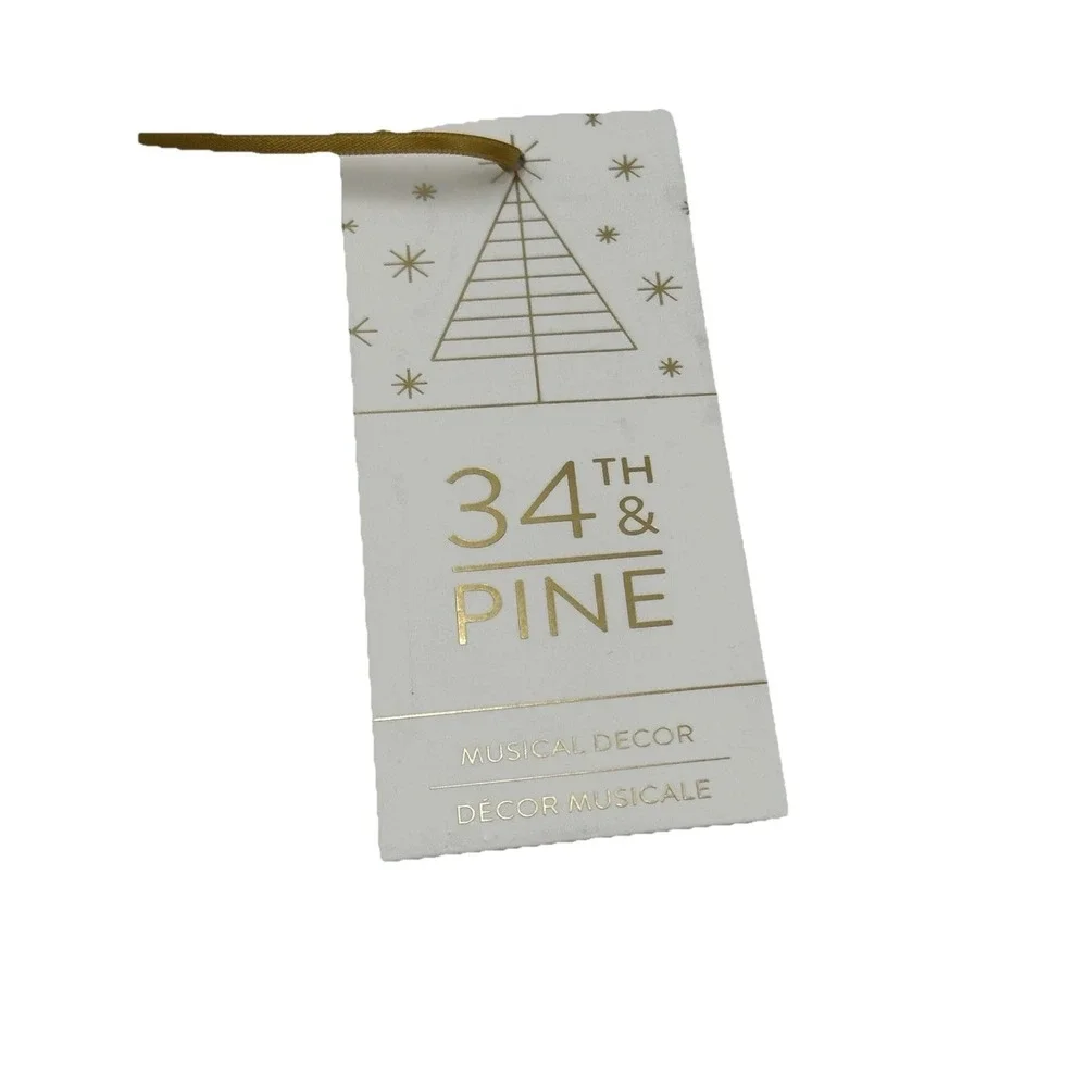 Musical Nutcracker Drummer 14in Gold White Christmas Decor